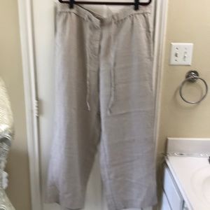New! Talbots linen pants with elasticize waist